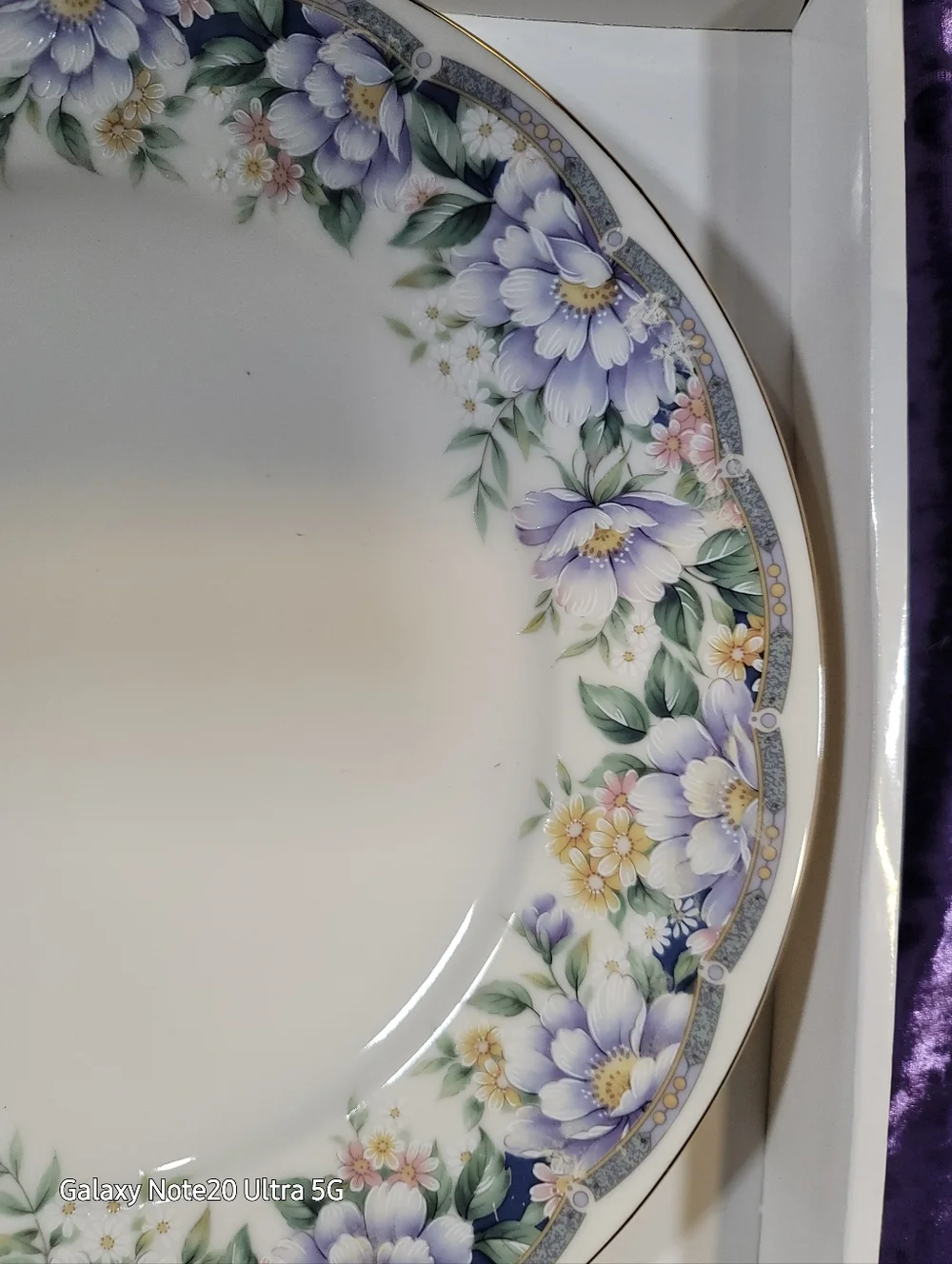 0904. In Original Box ~ Andrea by Sadek Cake Plate & Server 'Donna' Pattern 10.5